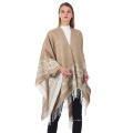 Bureau Femmes Poncho Épaissie Cape Split Fourche Châle Femme Cachemire Capes Longue Écharpe Femme Poncho